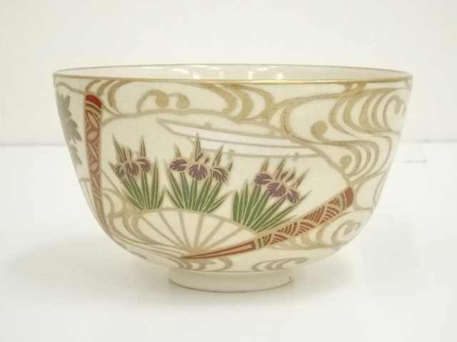 道具 ] - 道具 京焼 加藤昌山造 扇面四季花茶碗（共箱） | ネット